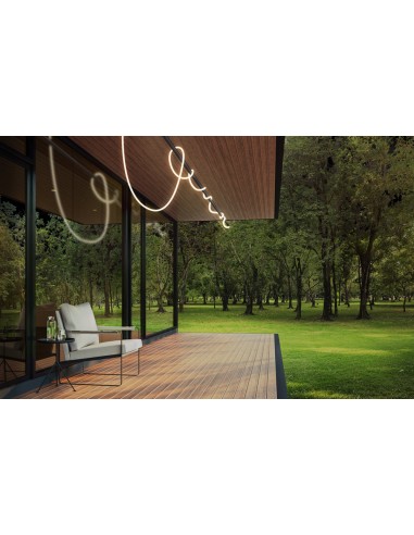 SUSPENSION, SWIRL, TUBE 1.5M, 4M CÂBLE, LED, 2700K, 3600 LM, L300CM, H30CM - ORBIT de technologie