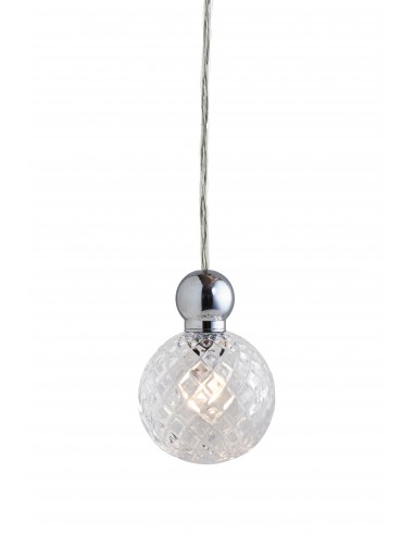 Suspension UVA Crystal pendant lamp M Ø 7cm Small check Silver ball- EBB&FLOW JUSQU'A -70%! 